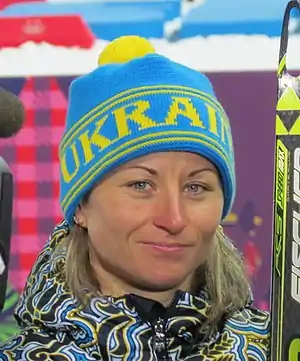 Walja Semerenko bei den Olympischen Winterspielen 2014
