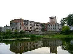 Ruinen der alten Gebäude der Tuchfabrik