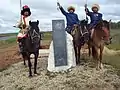 Angehörige eines baschkirischen Reenactmentvereins