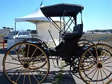 Eisenbereifte Holzräder an einem Highwheeler (Holsman Model 3 1904)