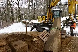 Bergung der Pyramide am 17. März 2018