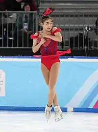 Mana Kawabe beim Kurzprogramm