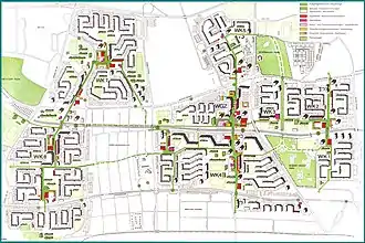 Leipzig: neuer Stadtteil „Grünau“; ursprünglich geplant ~ 100.000 Einwohner (Stand: 1984/85)
