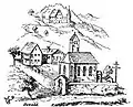 Burg Alt-Laubenberg hinter Kirche St. Ottmar