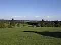 Blick nach Osten: Albhochfläche des Großen Heubergs
