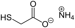 Strukturformel von Ammoniumthioglycolat