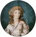 Unbekannter Künstler: Die schöne Bithynierin als Diana, Miniatur, Warschau.