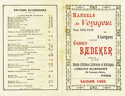 Werbefaltblatt der Société d'Éditions littéraires et artistiques von 1902, Preise in Francs (fr.), deutschsprachige Titel