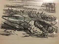 Blick über ein Kampfgelände, 1937 (Sammlung Maike Bruhns)
