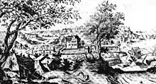 Wasserburg Blumenthal, 1600 nach Wilhelm Dilich