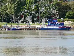 Boote der Bundespolizei in Wien, Leopoldstadt.