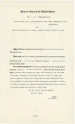 Umsetzungsanordnung des Gerichts unterzeichnet von Earl Warren