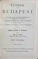 Titelblatt des Baedekerauszugs „Budapest“ (1901)
