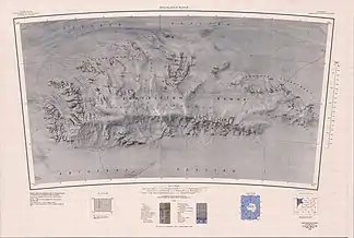 RECOVERY GLACIER am Südrand des topographischen Kartenblatts