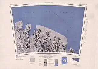 Kartenblatt mit dem SHACKLETON GLACIER