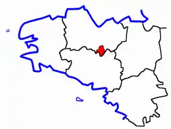 Lage des Kantons La Chèze