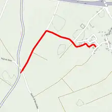 Streckenabschnitt Carrefour de l'Arbre
