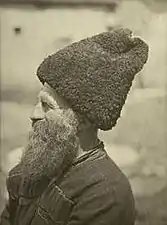 Kaukasus, Jude mit der Schaffellmütze Tschocha (Kaukasus, um 1898)