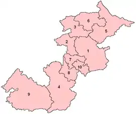 Lage der Wahlkreise