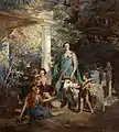 Circe und die Sirenen, Porträt der Marchioness of Londonderry und ihrer drei jüngeren Töchter, Öl auf Leinwand, Charles Edmund Brock, ca. 1920
