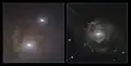 Die zwei supermassiven Schwarze Löcher zeigt die Detailaufnahme des Very Large Telescope.