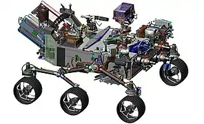 Technischer Aufbau des Rovers – Künstlerische Darstellung