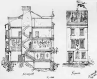 Bauskizze des Corpshauses in der Bürgerstrasse