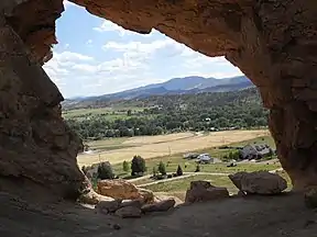 Blick durch das Keyhole, Richtung Front Range