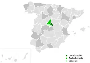 Karte der Kirchenprovinz {{{Kirchenprovinz}}}