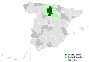 Karte der Kirchenprovinz {{{Kirchenprovinz}}}