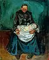 Edvard Munch: Das Erbe (1905–06), Öl auf Leinwand, 120,5 × 100 cm, Munch-Museum Oslo