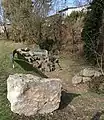 Erdbach-Einschlupf, fünfte (unterste) Versickerungsstelle und versperrter Einstieg (2022)