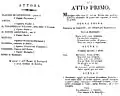 erste Seiten des Librettos 1828