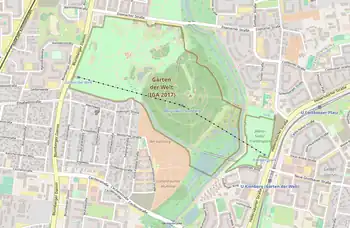 Strecke der Seilbahn Gärten der Welt – Berlin