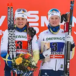 Gewinner Teamsprint 2018: Ida Ingemarsdotter und Maja Dahlqvist