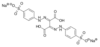Von Ziegler vorgeschlagene Tartrazin-Struktur (1887)