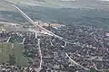 Streckenverlauf der Inselbahn aus der Luft