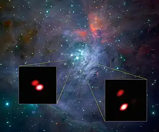 GRAVITY entdeckt, dass einer der Sterne im Orion-Trapez ein Doppelstern ist.