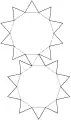 Netz eines geraden/uniformen Antiprismas