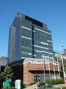 Chemie-Hochhaus und Auditorium maximum
