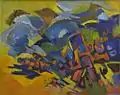 Landschaft, Acrylbild, 1972
