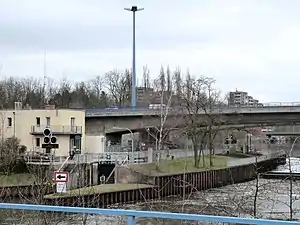 Schleuse Halle-Stadt, Blick von Mansfelder Straße, Halle (Saale)