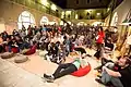 Der Innenhof während des Wikimedia-Hackathons 2015
