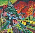 Hermann Scherer: Mendrisiotto mit Kirche von Obino, 1926