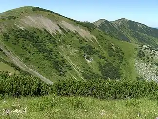 Blick auf den Nadkrstac, den höchsten Gipfel der Vranica