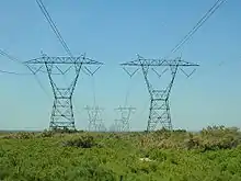 Deltamasten in Südkalifornien mit zwei 500-kV-Systemen