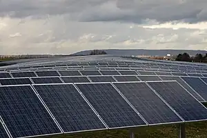 Blick auf den Solarpark Inden