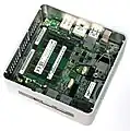 Innenansicht eines Intel NUC der sechsten Generation
