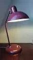 Tischleuchte Mod. 6556, Farbe Burgund, 1930er Jahre
