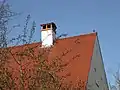 Kamin an einem Bauernhaus in Balgheim